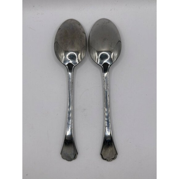 Oneida Silver Midtown Stainless Steel tablespoon Set Of 2 Glossy Finish 18/0 Dur - Picture 4 of 5
